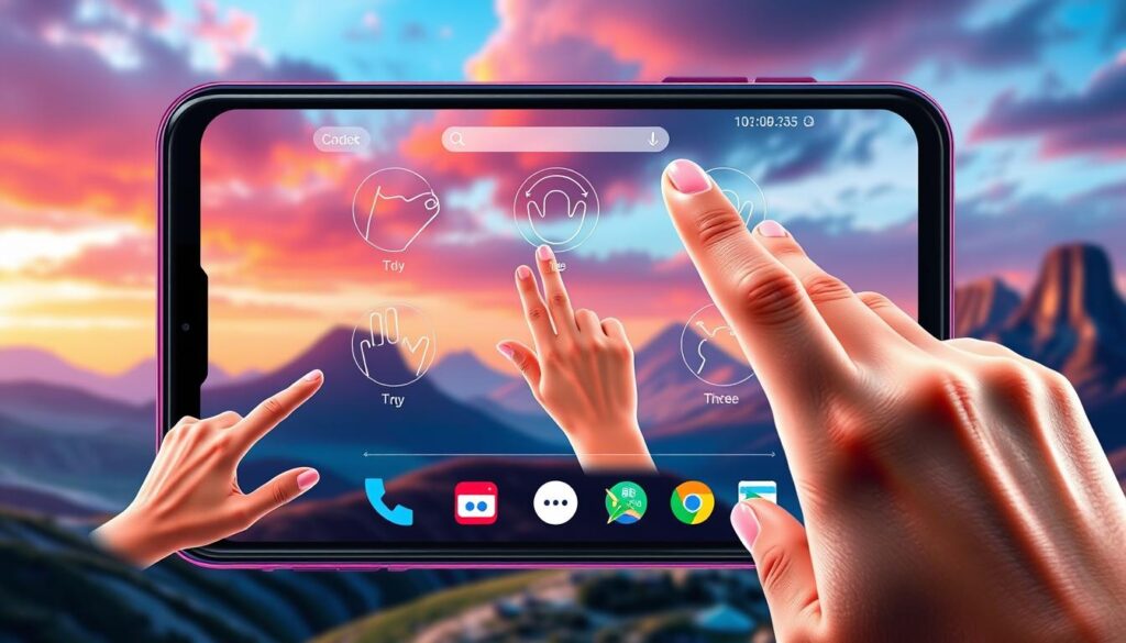 Android gesture controls