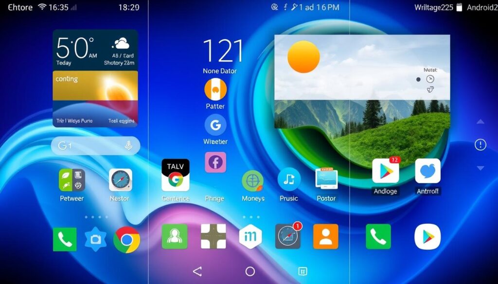 Android home screen customization