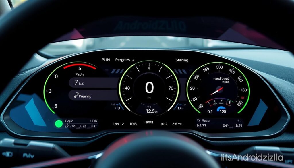 android auto speedometer display options