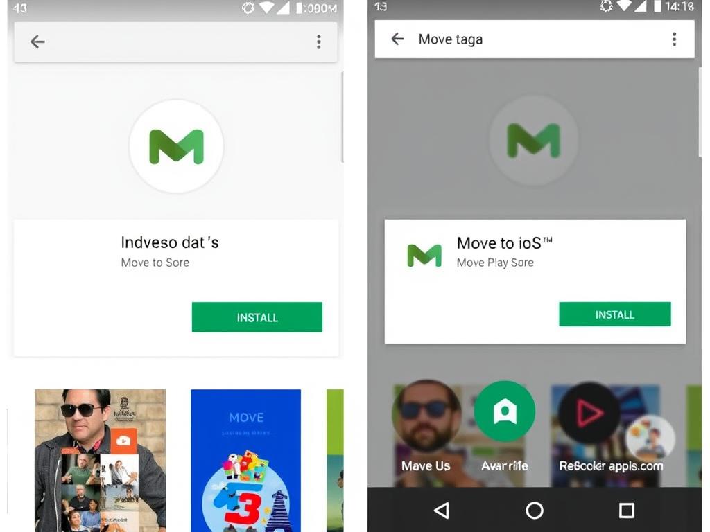 Android phone installing Move to iOS app