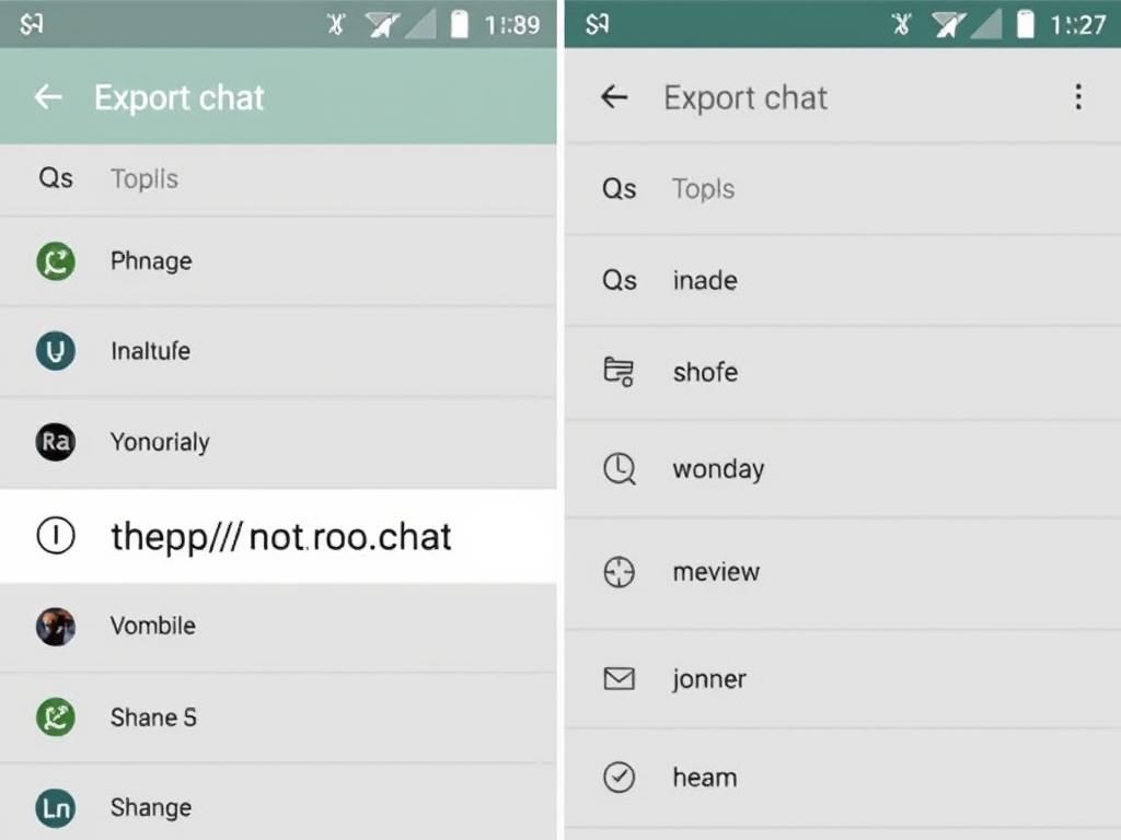 Export chat option in WhatsApp menu