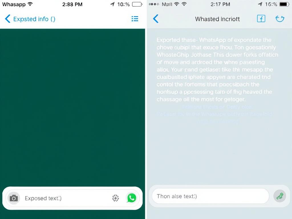 Exported WhatsApp chat viewed on iPhone