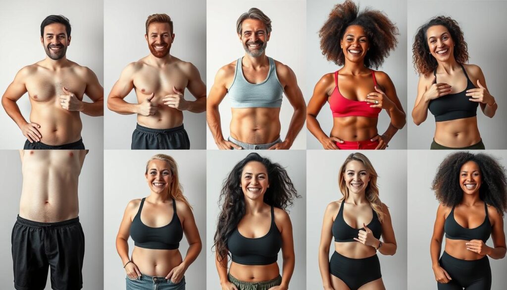 Happy, energetic MITOLYN users showing transformation results Happy, energetic MITOLYN users showing transformation results