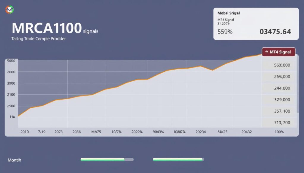 Performance chart for MCA100 signal provider showing steady growth with minimal drawdowns Performance chart for MCA100 signal provider showing steady growth with minimal drawdowns