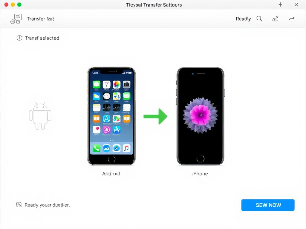Transfer software showing connected devices