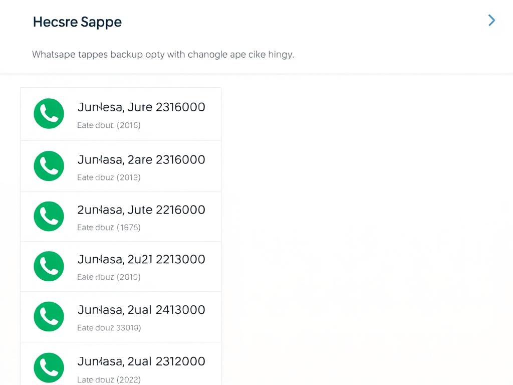 WhatsApp backup selection screen in transfer tool