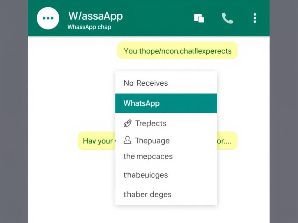 WhatsApp chat menu options on Android
