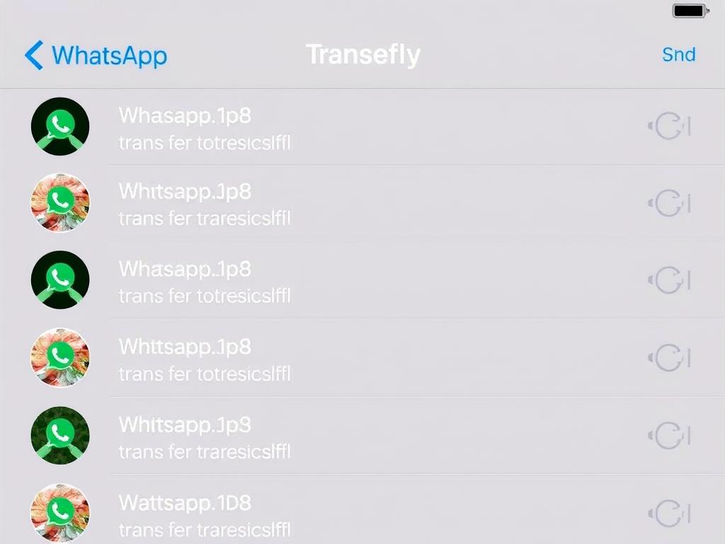 WhatsApp on iPhone showing transferred chats