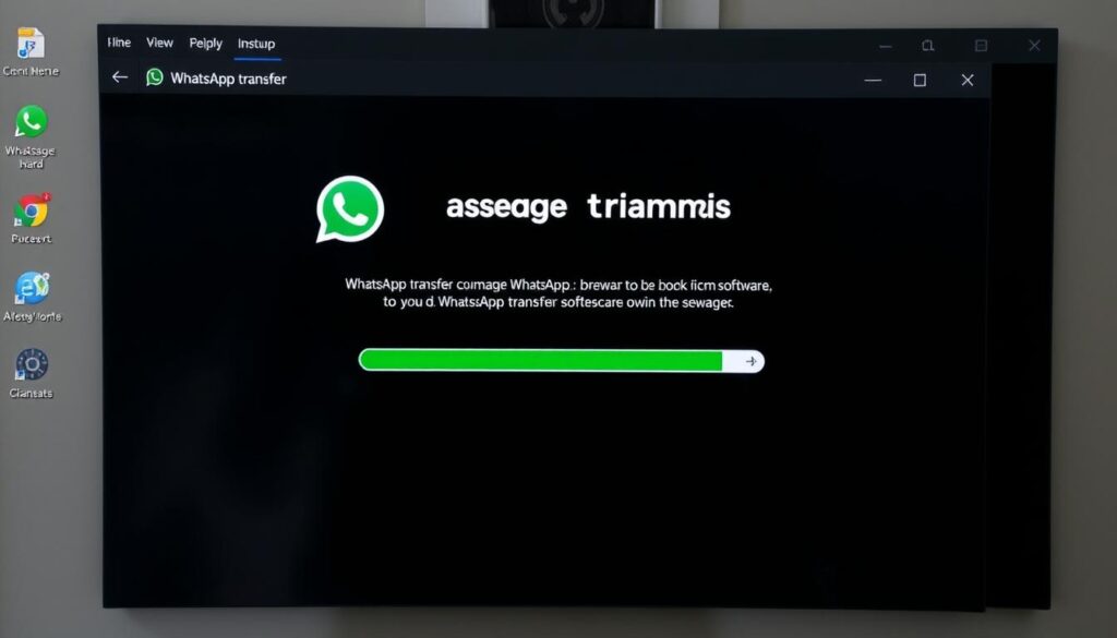 WhatsApp transfer software installation screen on computer