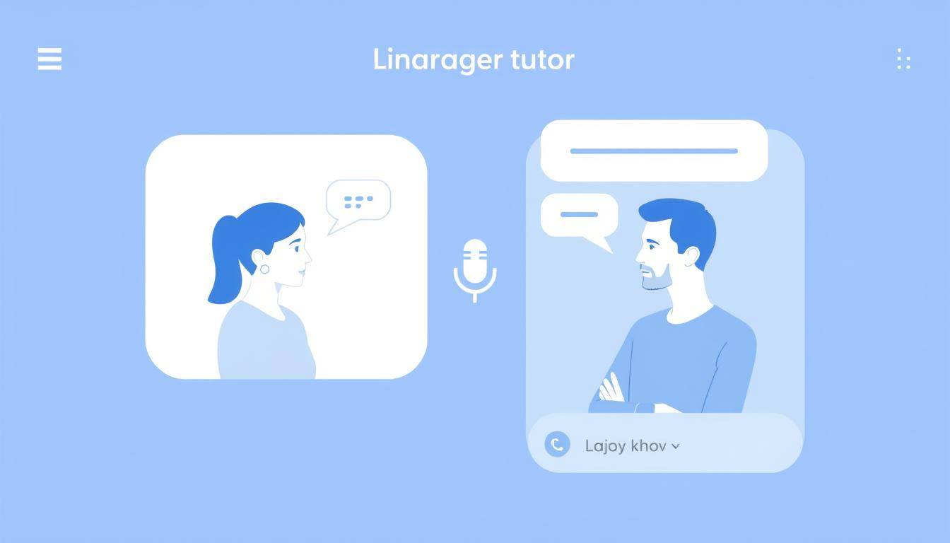 AI language tutor interface showing conversation with student