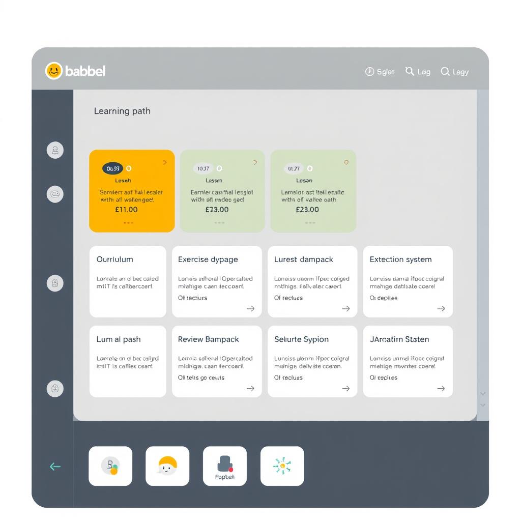Babbel AI language tutor showing structured lesson approach