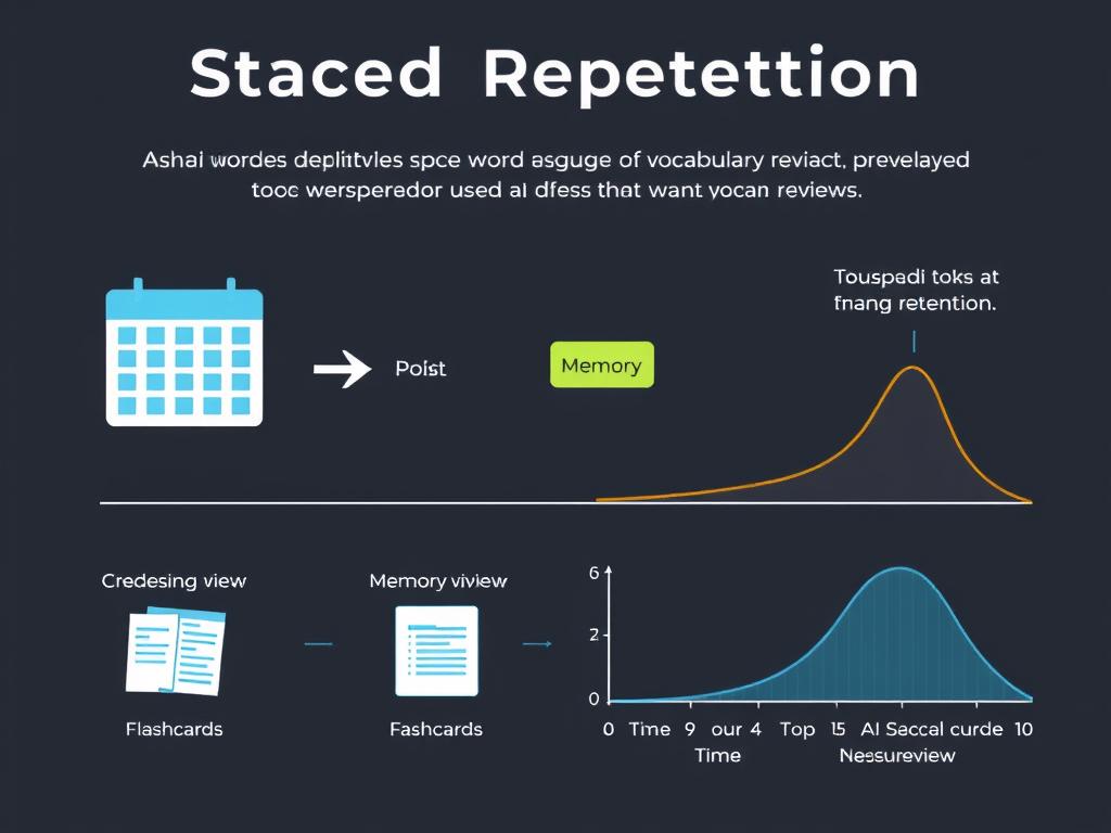Spaced repetition system in AI language tutor for vocabulary retention