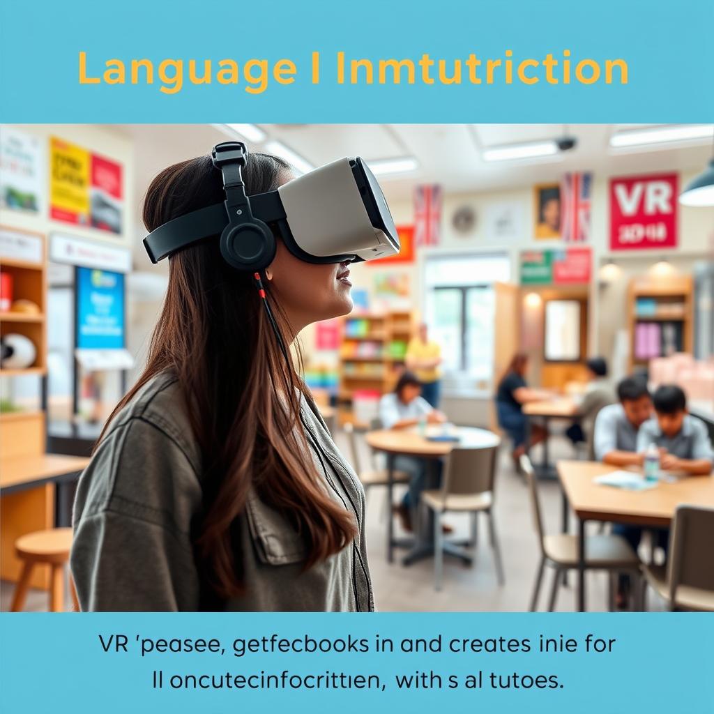 VR language immersion environment with AI tutor