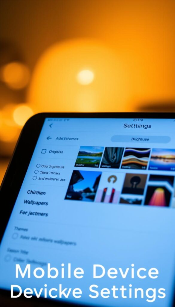 mobile device display settings